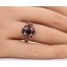 Granatring Gelbgold 585 14K rote Edelsteine Antikschmuck