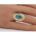 Türkis Damenring Gold 585 14K Edelstein Antikschmuck