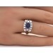 Saphir Ring Weißgold 585 14K Diamanten Antikschmuck