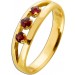 Granat Edelsteinring Gold 333 8 Karat rote Edelsteine