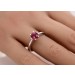 Turmalin Ring Weißgold 585 14K pinker Solitär Edelstein 1.07ct 
