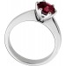 Turmalin Ring Weißgold 585 14K roter Solitär Edelstein 1.77ct 