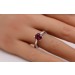 Turmalin Ring Weißgold 585 14K roter Solitär Edelstein 1.77ct 
