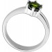 Turmalin Ring Weißgold 585 14K grüner Solitär Edelstein 1.10ct 