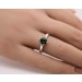 Turmalin Ring Weißgold 585 14K grüner Solitär Edelstein 1.10ct 