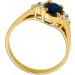 Saphir Ring Gold 750 18K Diamanten Antikschmuck
