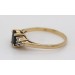Saphir Ring Gold 750 18K Diamanten Antikschmuck