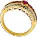 Rubin Ring Gelbgold 750 18K Diamanten 0.20ct. rote Edelsteine 1.5ct 