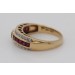Rubin Ring Gelbgold 750 18K Diamanten 0.20ct. rote Edelsteine 1.5ct 