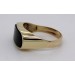 Siegelring Gold 585 14K schwarze Onyxplatte Antikschmuck 