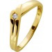 Brillantring Gold 585 14K Solitär Diamant 0.05ct Lupenrein 