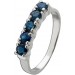 Saphirring Weißgold 585 14K blaue Edelsteine Antikschmuck