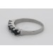 Saphirring Weißgold 585 14K blaue Edelsteine Antikschmuck
