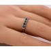 Saphirring Weißgold 585 14K blaue Edelsteine Antikschmuck
