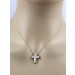 Brillant Kreuzanhänger Gold 585 14K Diamanten 0.25ct