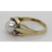 Perlen Ring Gold 585 14K Akoyaperle Diamanten Antikschmuck
