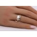Perlen Ring Gold 585 14K Akoyaperle Diamanten Antikschmuck