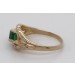 Smaragd Ring Gold 585 14K Diamanten  grüne Edelsteine 0.20ct