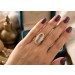 Mondstein Ring Gold 333 8K rosa Edelstein Antikschmuck
