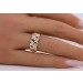 Rubin Ring Gold 333 8K blaue Saphire weiße Zirkonia  