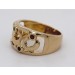 Delphin Ring Gold 333 8K blaue Saphire Rubine grüner Smaragd 