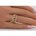 Delphin Ring Gold 333 8K blaue Saphire Rubine grüner Smaragd 
