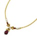 Granat Kette Gold 333 8K Flussperlen Antikschmuck