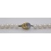 Perlenkette 43cm Akoyaperlen Diamanten 0.02ct Gold 585 14K