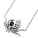 Saphir Diamant Collier Weißgold 750 18K Brillanten blauer Edelstein