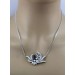Saphir Diamant Collier Weißgold 750 18K Brillanten blauer Edelstein