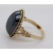 Hämatit Ring Gold 333 8K grauer Edelstein Antikschmuck