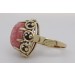 Turmalin Ring Gold 585 14K rosa Edelstein Antikschmuck