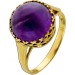 Amethyst Ring Gold 333 8K lila Edelstein Antikschmuck