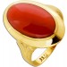 Korallring Gold 333 8K rote Sardische Koralle Antikschmuck