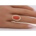 Korallring Gold 333 8K rote Sardische Koralle Antikschmuck