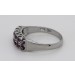 Rubin Ring Weißgold 750 18K rote Edelsteine Antikschmuck