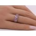 Rubin Ring Weißgold 750 18K rote Edelsteine Antikschmuck