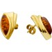 Bernstein Ohrstecker Gold 333 8K cognac Edelsteine 0.86ct 