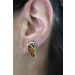 Bernstein Ohrstecker Gold 333 8K cognac Edelsteine 0.86ct 