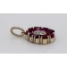 Rubin Anhänger Gelbgold 585 14K rote Edelsteine Diamanten 0.10ct  