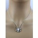 Opal Anhänger Weißgold 585 14K Diamanten Antikschmuck