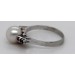 Perl Ring Weißgold 585 14K Akoyaperle pinke Rubine Antikschmuck