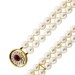 Perlen Armband Gold 585 14K Akoyaperlen roter Rubin Diamanten