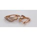 Creolen Rosegold 583 Weißgold 14K Zirkonia Antikschmuck