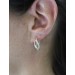 Creolen Rosegold 583 Weißgold 14K Zirkonia Antikschmuck