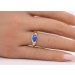 Lapislazuli Ring Gold 585 14K blauer Edelstein Diamanten 0.02ct  