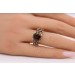 Rauchquarz Cocktail Ring Gold 585 14K braune Edelsteine 2.71ct 