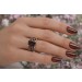 Rauchquarz Cocktail Ring Gold 585 14K braune Edelsteine 2.71ct 