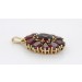 Granat Anhänger Gold 333 8 Karat weinrote Edelsteine 3.4ct 