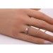 Solitärring Weißgold 750 18K Solitär Diamant 0.20ct Spannring